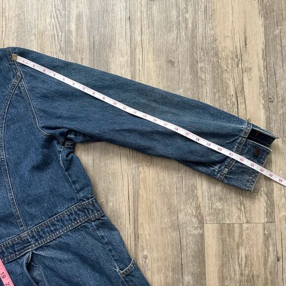 Vintage 70s Levi's Orange Tab Western Denim Trench Duster Jacket Size XL - Picture 8 of 8